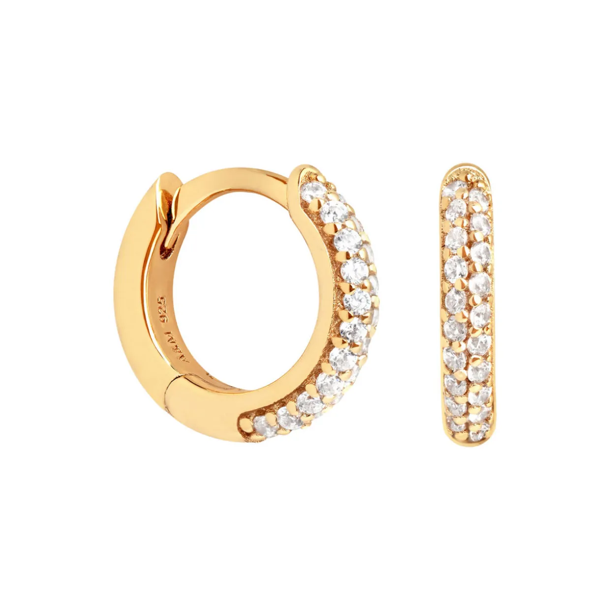 Bold Pavé Huggies