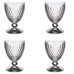 Boston Red Wine Goblet, Set of Four