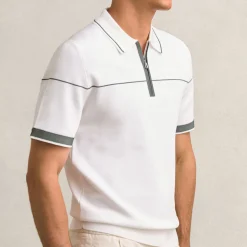 Bradford Half-Zip Tipped Polo Shirt