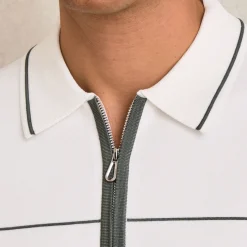Bradford Half-Zip Tipped Polo Shirt