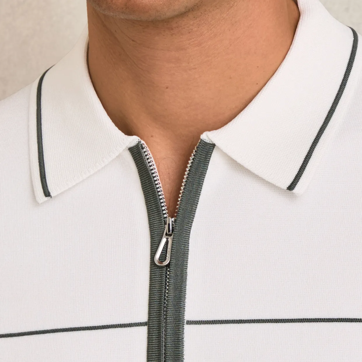 Bradford Half-Zip Tipped Polo Shirt