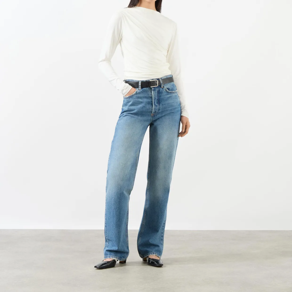 Bray Ruched Long-Sleeved Top