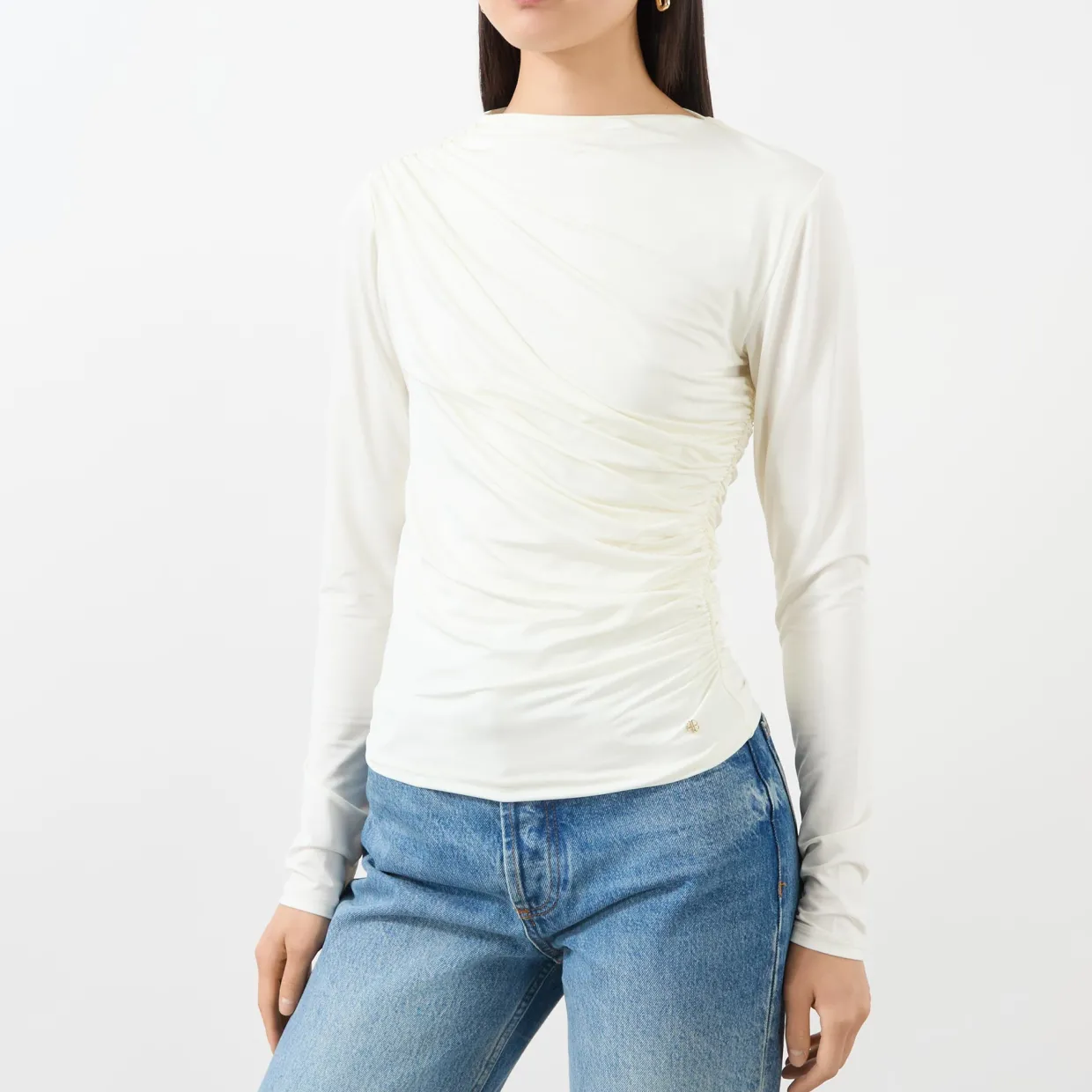 Bray Ruched Long-Sleeved Top