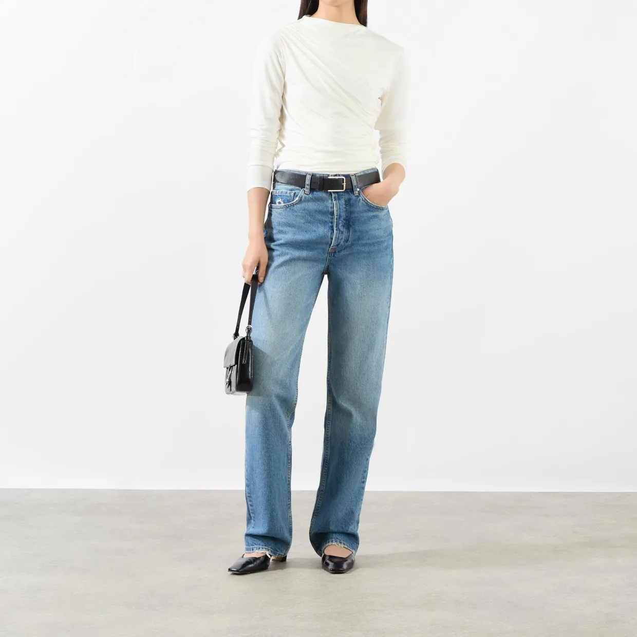 Bray Ruched Long-Sleeved Top