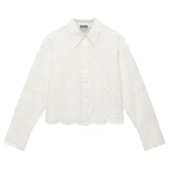 Broderie Cropped Shirt