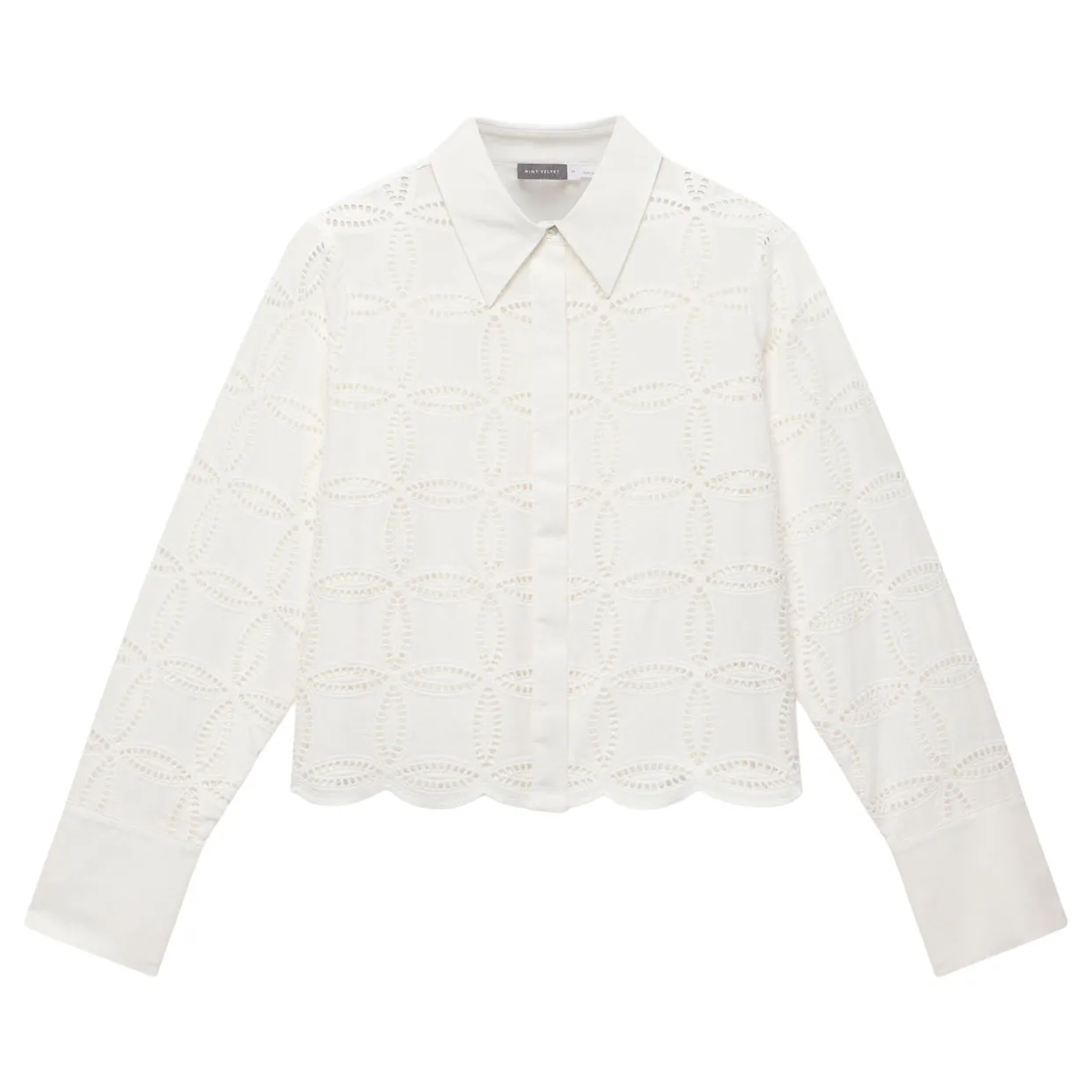 Broderie Cropped Shirt