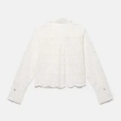 Broderie Cropped Shirt