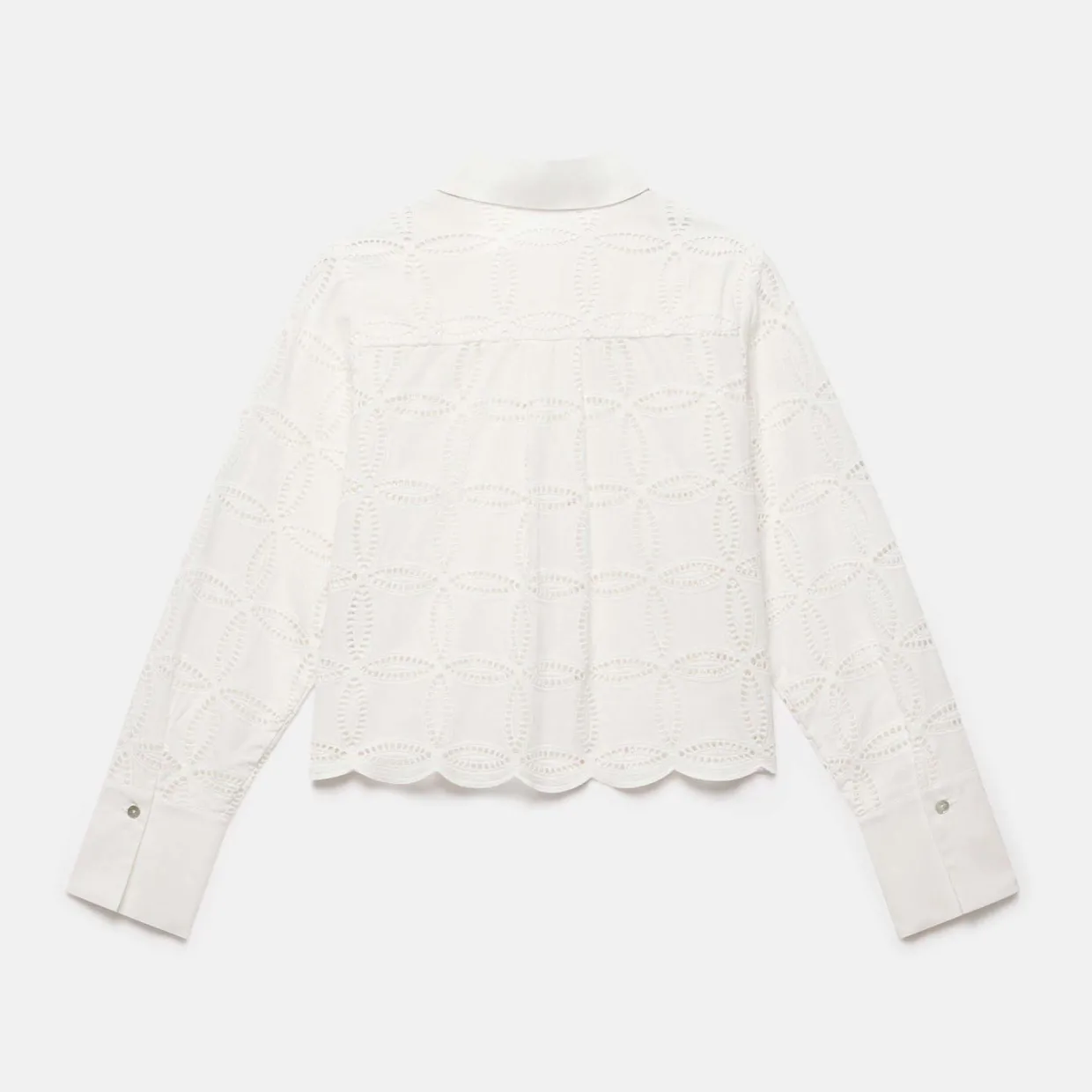 Broderie Cropped Shirt