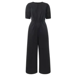 Broderie Cropped Straight Leg Jumpsuit