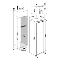 Built-In 55cm Freezer (Tall) with No Frost