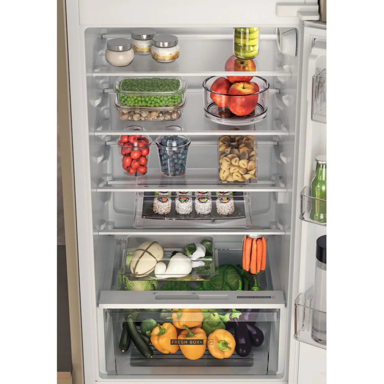 Built-In 55cm 273L 70-30 Fridge Freezer with Stop Front Technology