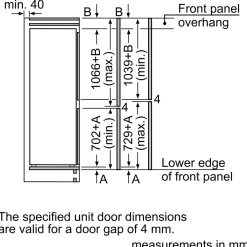 Built-in Fridge-Freezer with Freezer at Bottom