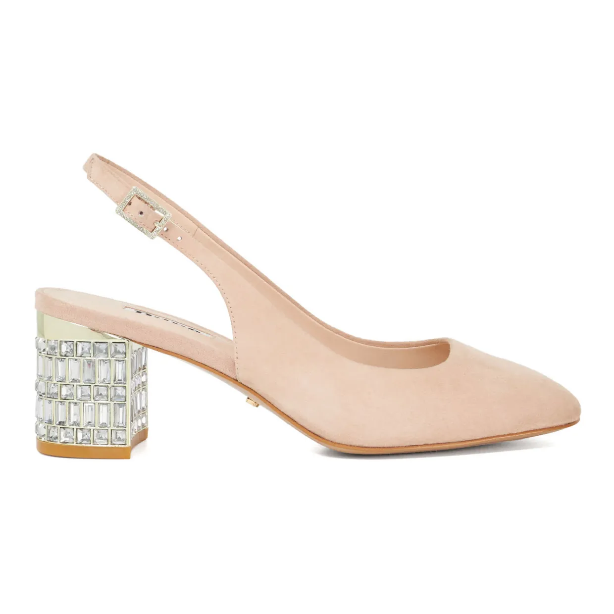 Calena Embellished Slingback Block Heels