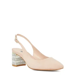 Calena Embellished Slingback Block Heels