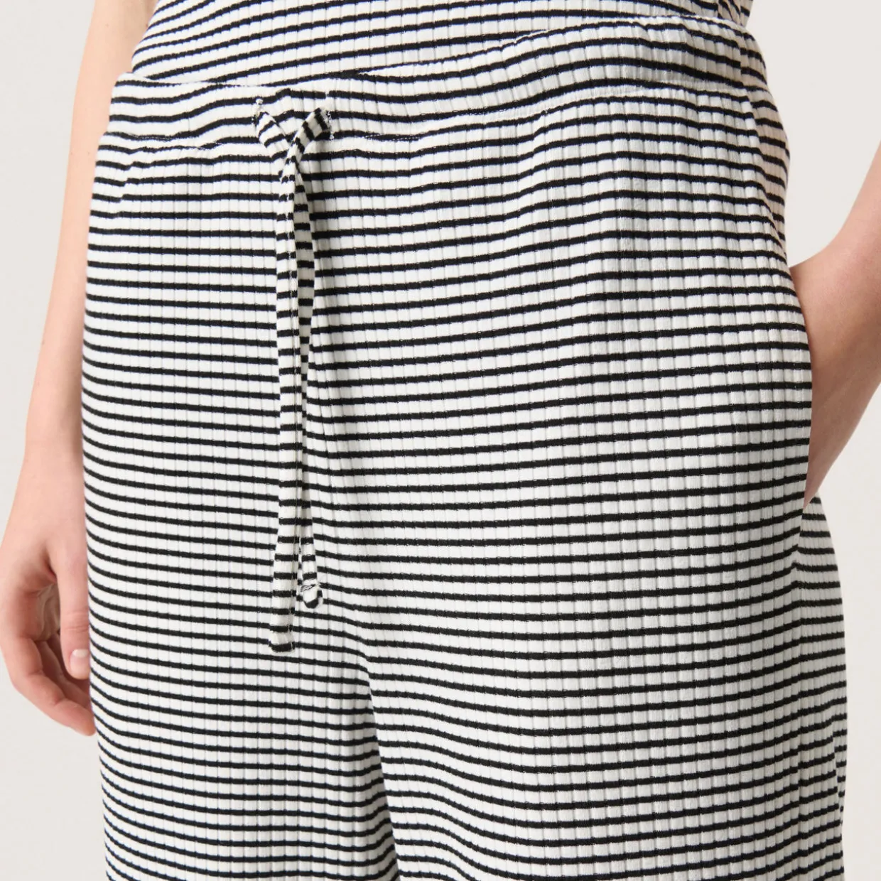 Calva High-Rise Striped Trousers
