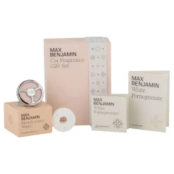 Car Fragrance Four-Piece Gift Set - White Pomegranate, French Linen Water