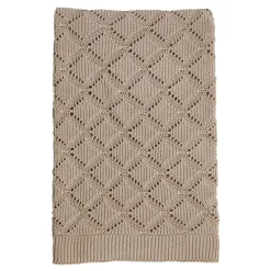 Cellular Cotton Baby Blanket Beige