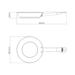 Ceramic Coated Stainless Steel Frying Pan 20cm