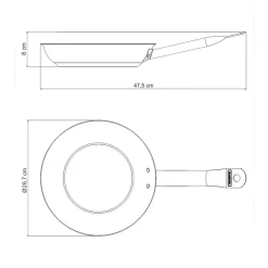 Ceramic-Coated Stainless Steel Frying Pan 26cm