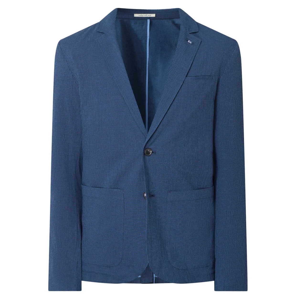 Check Seersucker Single-Breasted Blazer