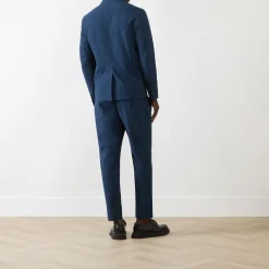 Check Seersucker Single-Breasted Blazer