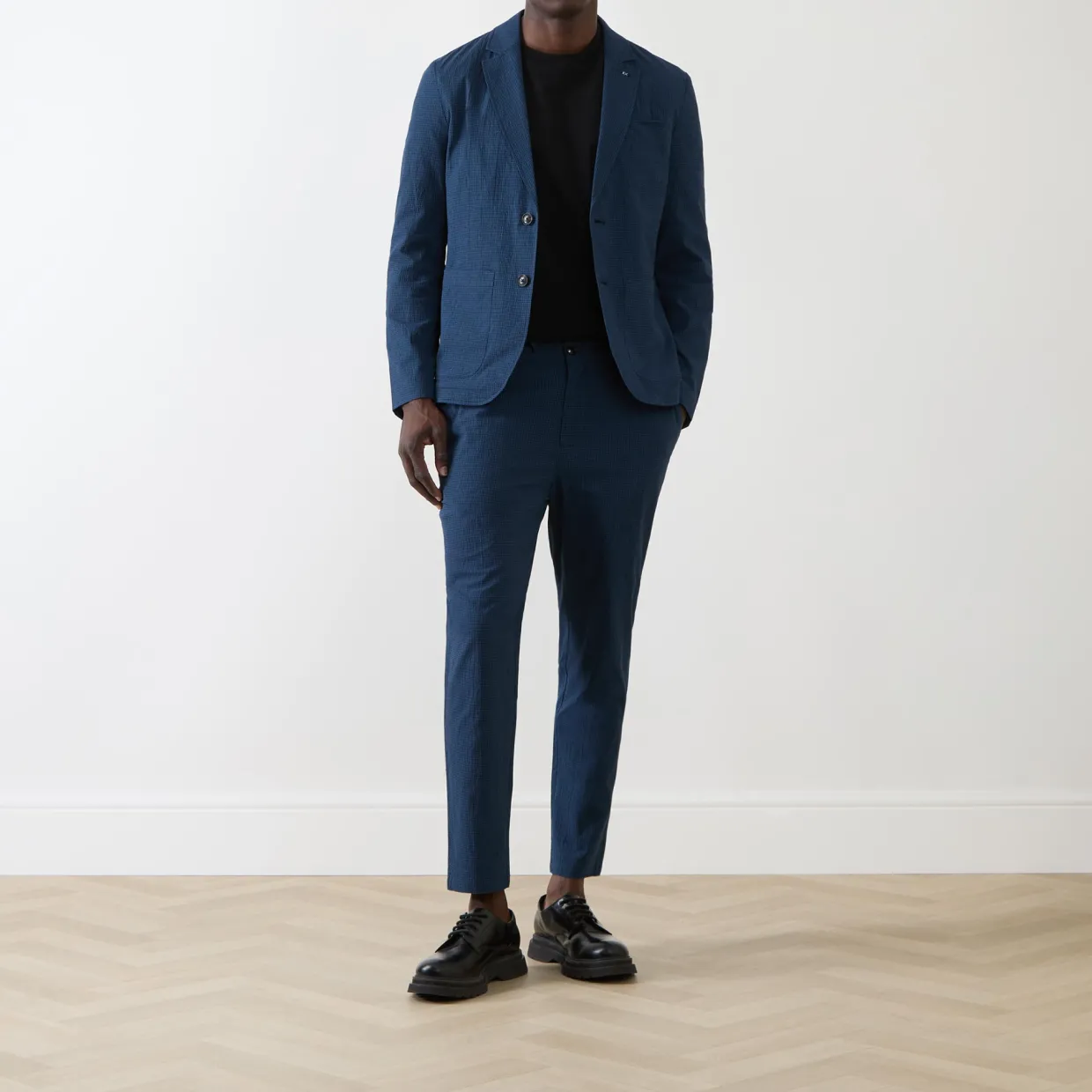 Check Seersucker Trousers