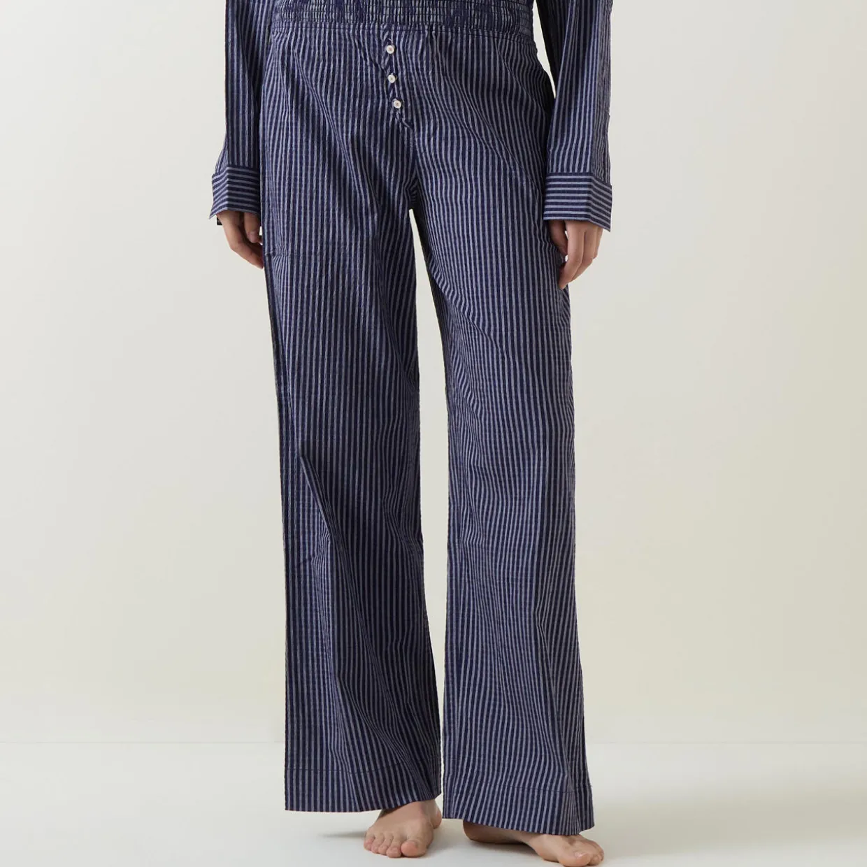 Chicory Striped Pyjama Bottoms