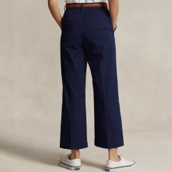 Chino Cropped Wide Leg Trousers