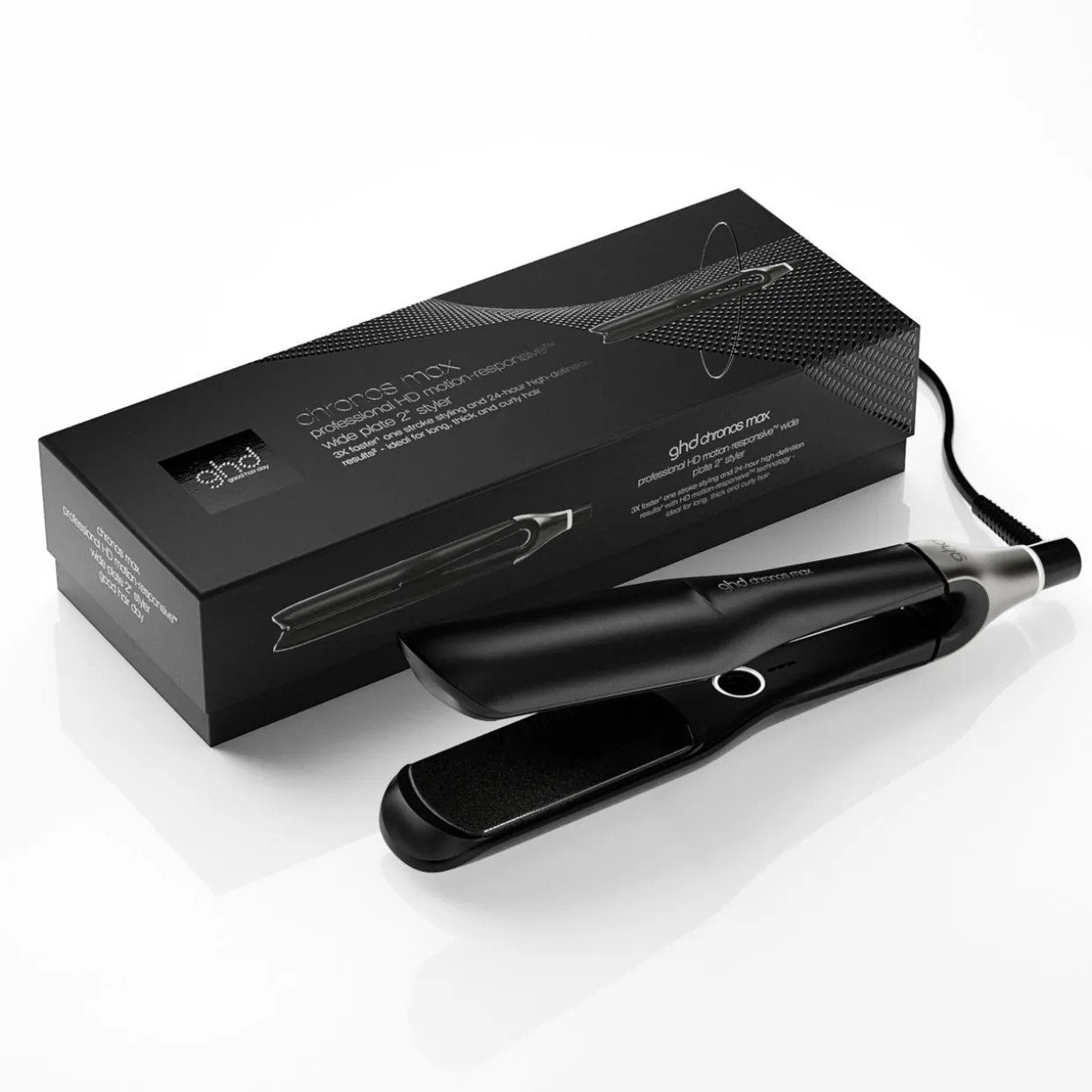 Chronos Max - Wide Plate Hair Straightener - Black