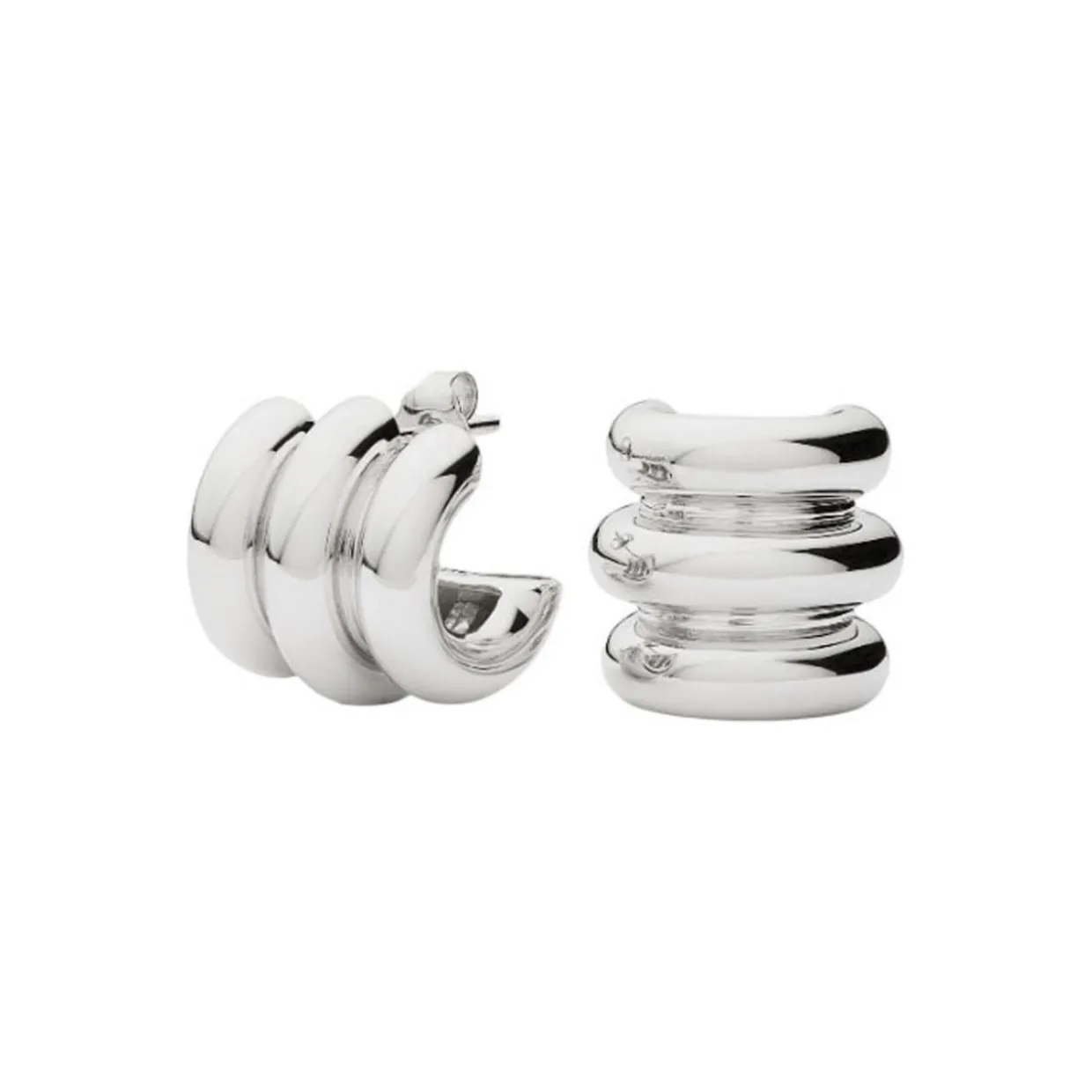 Chubby Triple Small Hoop Earrings
