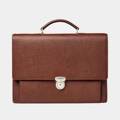 City Grained Leather Briefcase