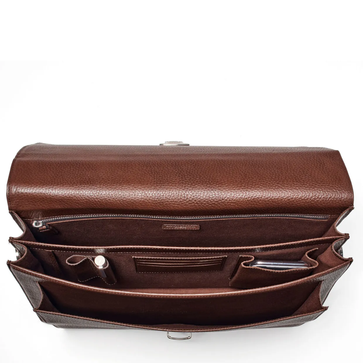 City Grained Leather Briefcase