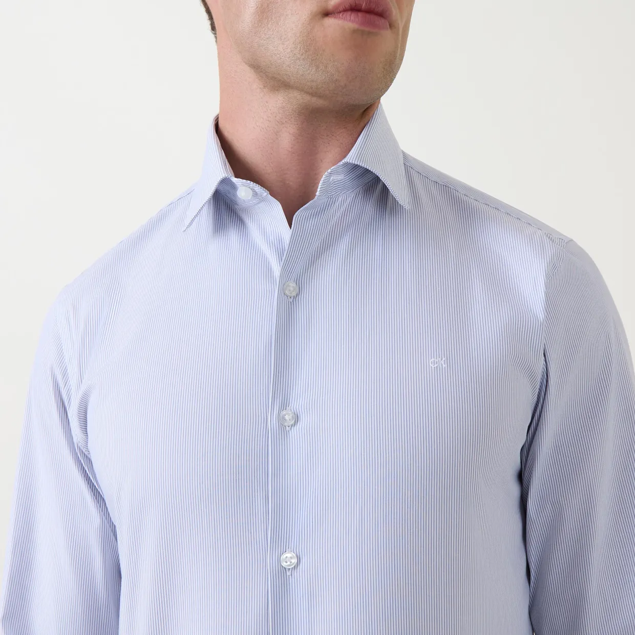 CK Logo Single Cuff Formal Shirt