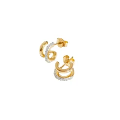 Classic Pavé Double Huggies