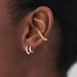 Classic Pavé Double Huggies