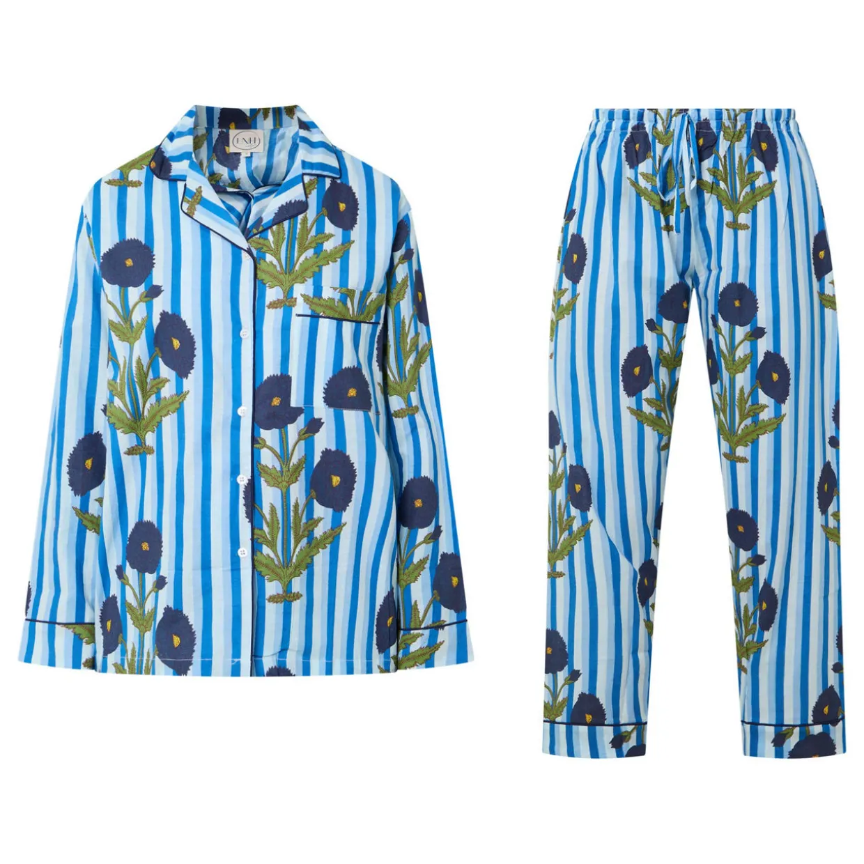 Claudia Floral Stripe Pyjama Set