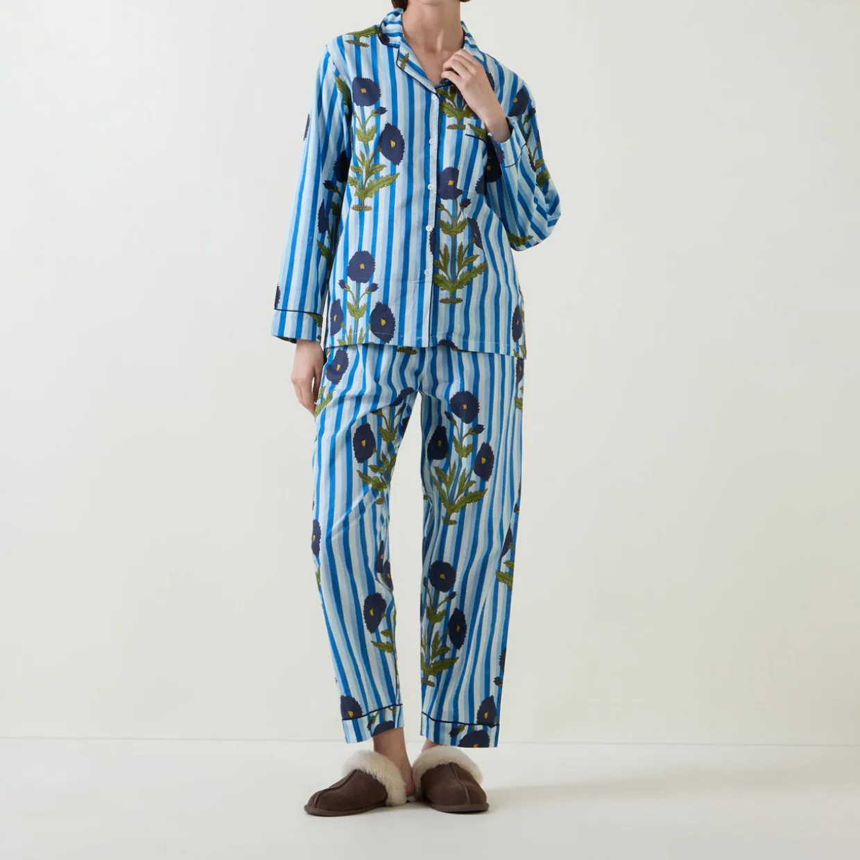 Claudia Floral Stripe Pyjama Set
