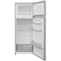 54cm Freestanding 144cm Top Mount Low Frost Fridge Freezer Silver