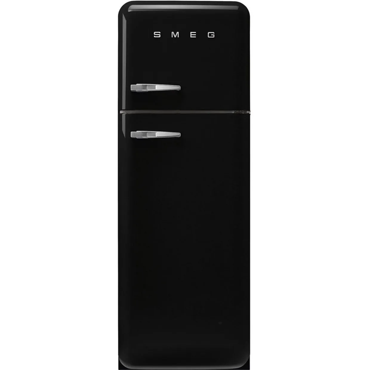 60cm 50s Style Right Hand Hinge Fridge Freezer Black