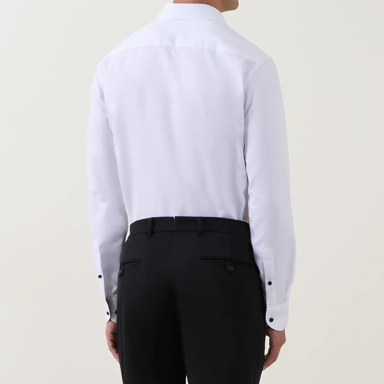 Contrast Trim Single Cuff Shirt