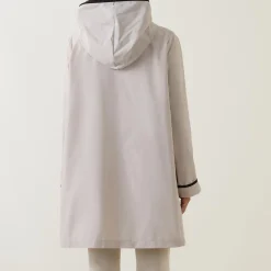 Contrast-Trim Parka Jacket