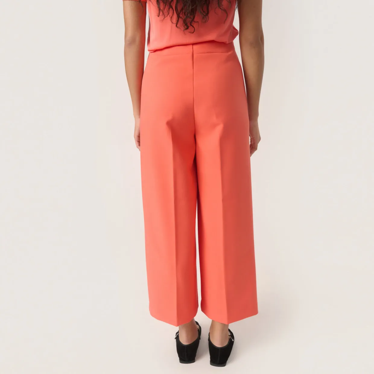 Corinne High-Rise Cropped Wide Leg Trousers