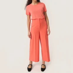 Corinne High-Rise Cropped Wide Leg Trousers