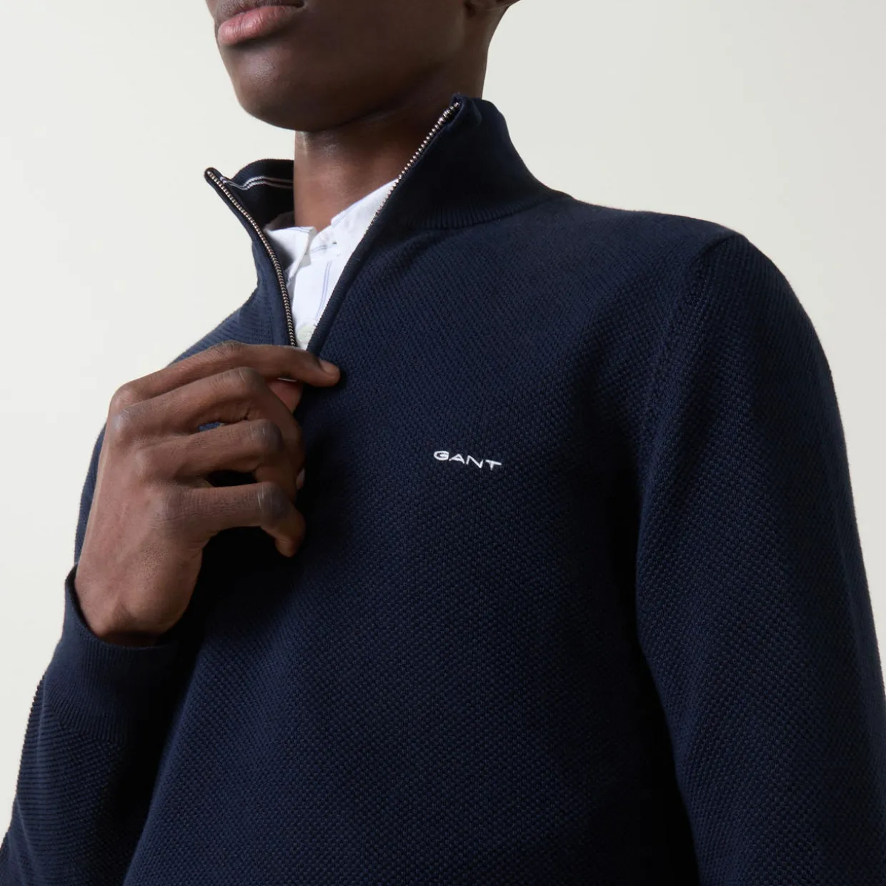 Cotton Half-Zip Sweater
