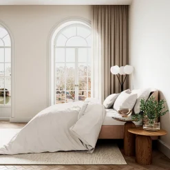 Cotton Sateen Duvet Cover Chalk