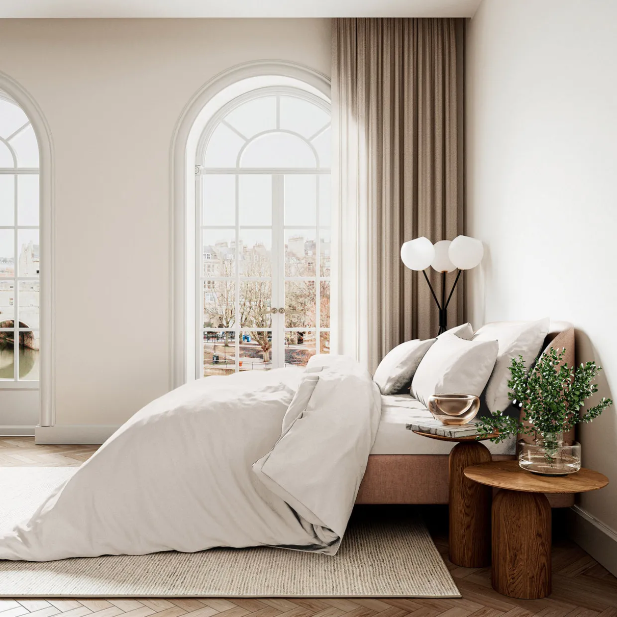 Cotton Sateen Duvet Cover Chalk
