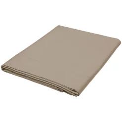Cotton Sateen Flat Sheet Truffle