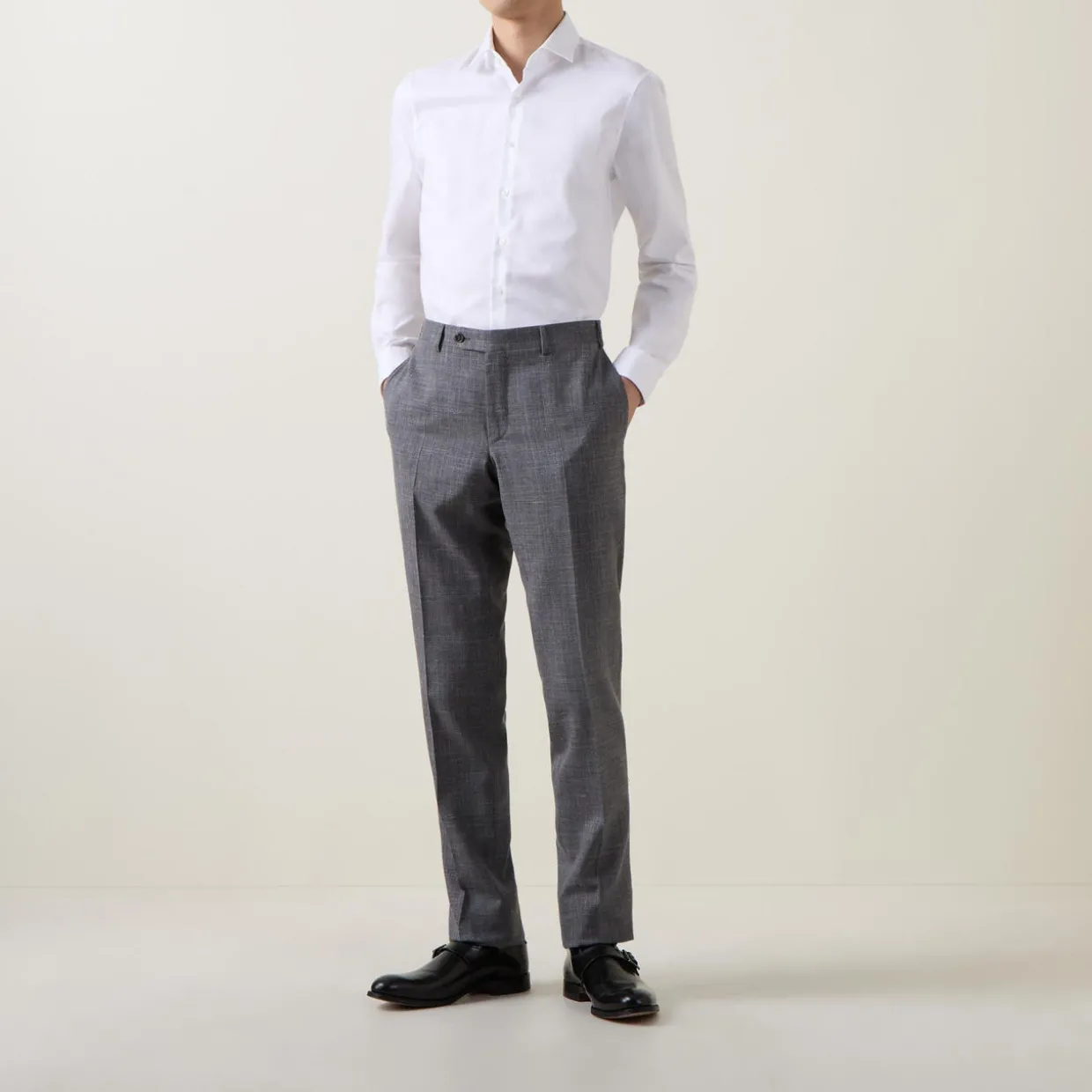 Cotton Twill Single-Cuff Shirt