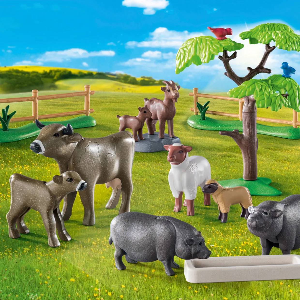 Country Animal Enclosure Playset
