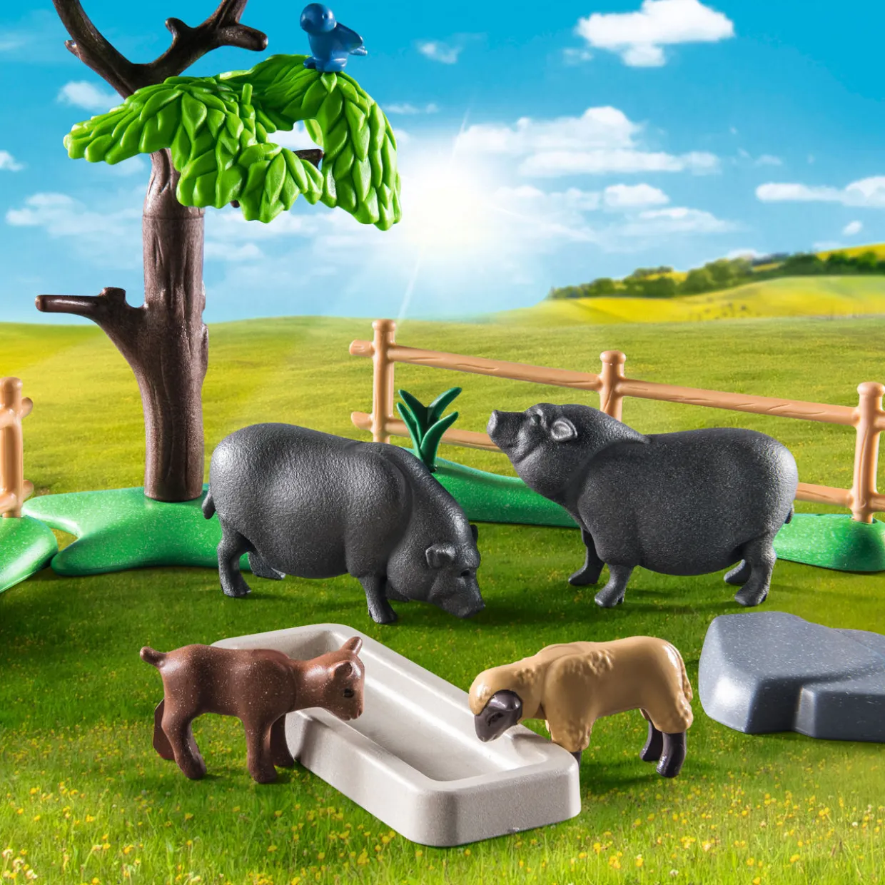 Country Animal Enclosure Playset